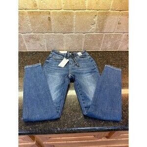 Judy Blue Sienna Skinny High Waist Tummy Control Denim Jeans Dark Blue SZ 24 NWT